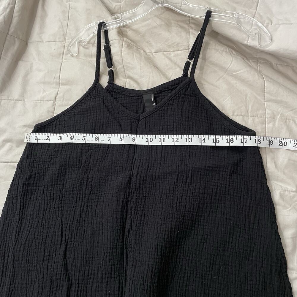 Bobi Los Angeles Cotton Gauze Strappy Midi Dress Black Size Large Beach Coastal - Picture 3 of 7